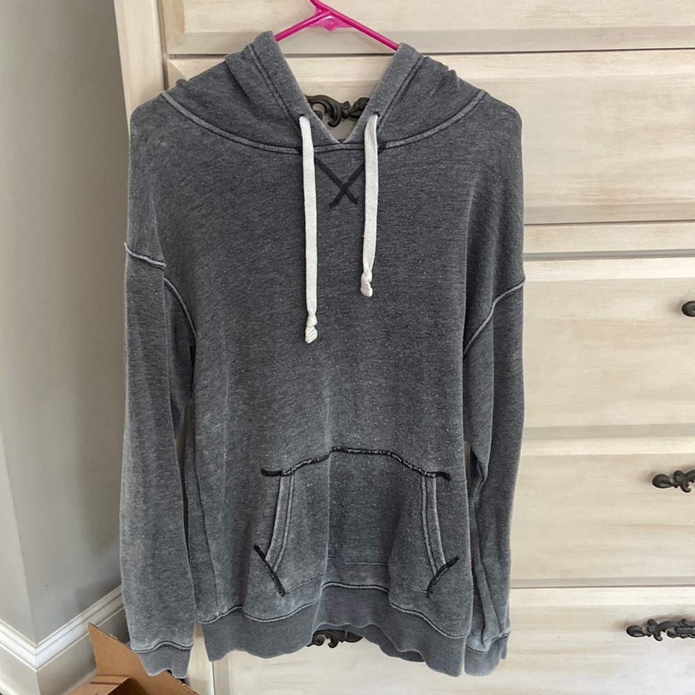 Gray, hooded sweatshirt from American Eagle